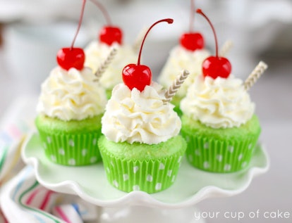 Shamrock Shake Cupcakes turn your favorite St. Patrick's Day drink into a cupcake.