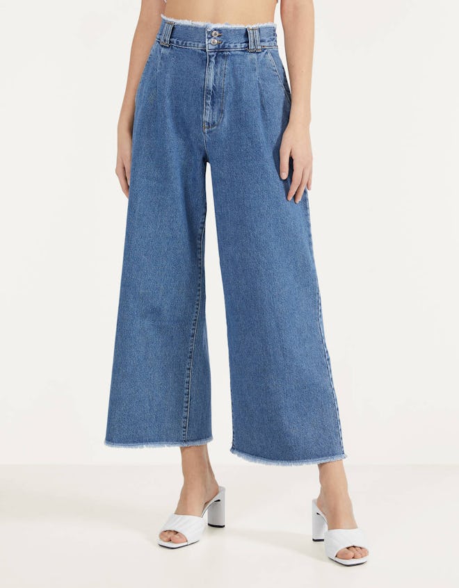 Culottes with frayed hems