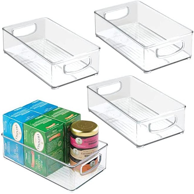 mDesign Plastic Kitchen Pantry Cabinet (Set of 4)