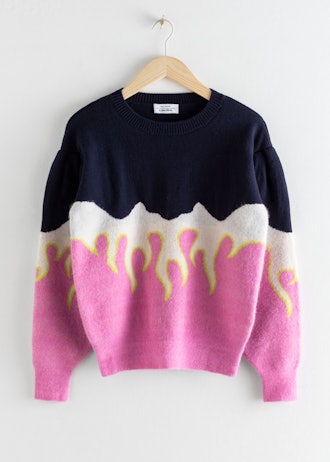 Flame Colour Block Sweater