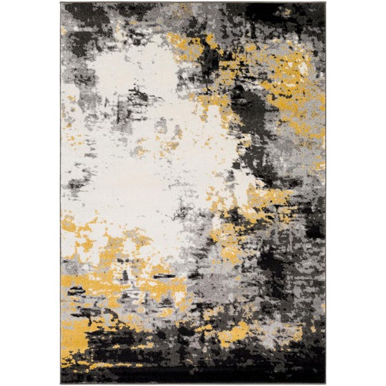 Marianne Charcoal/Mustard Indoor Area Rug