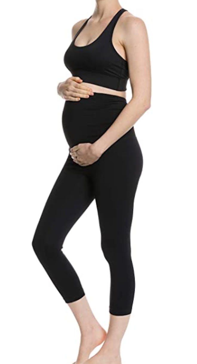 CLOYA Women's Maternity Active Yoga Pant - 3/4 Capri/Full Length