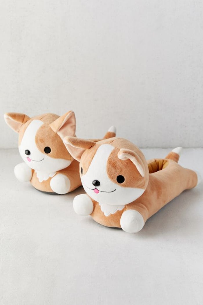 heated corgi slippers