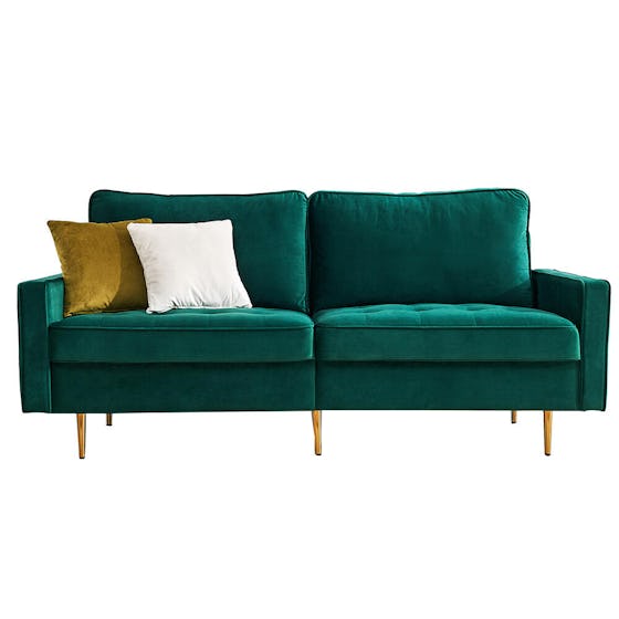Emerald Velvet Loveseat Sofa