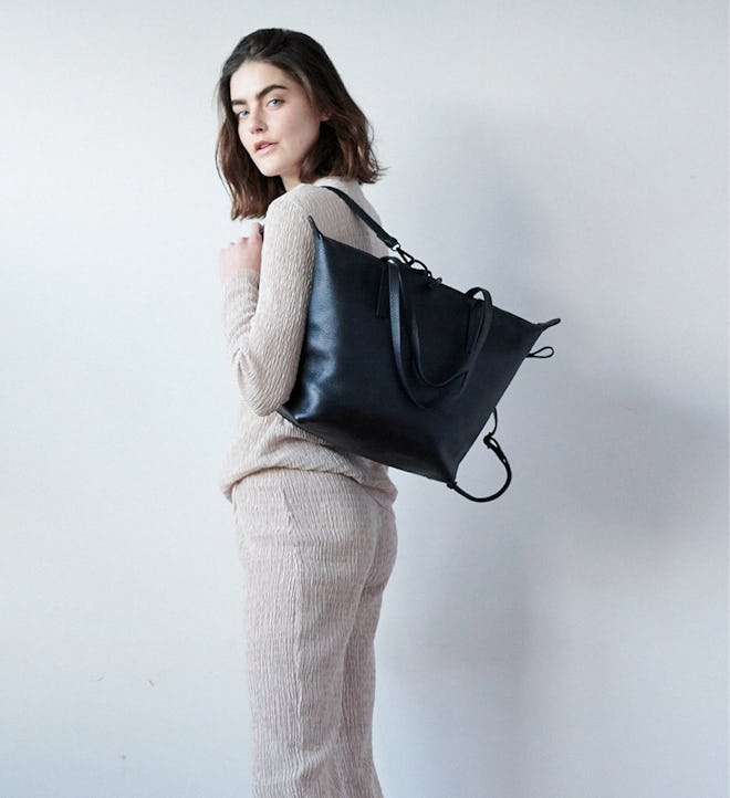 Studio Tote Leather Medium Bag