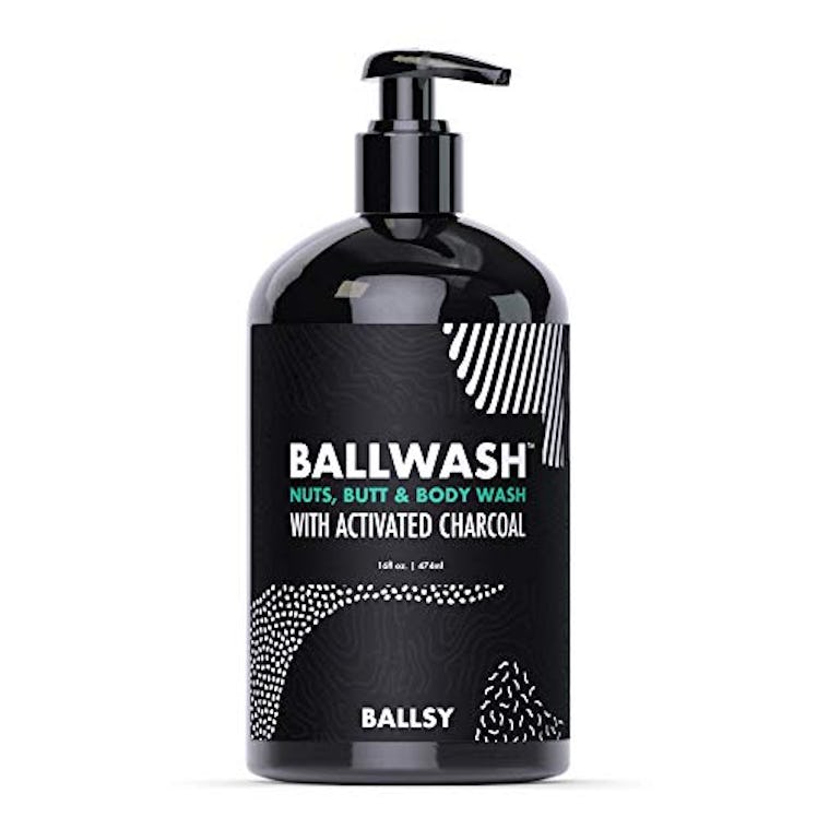 Ballsy Men's Activated Charcoal Ball and Body Wash, Ballwash Hygiene Wash, 16oz