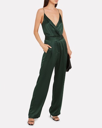 Silk Charmeuse Wrap Bodysuit