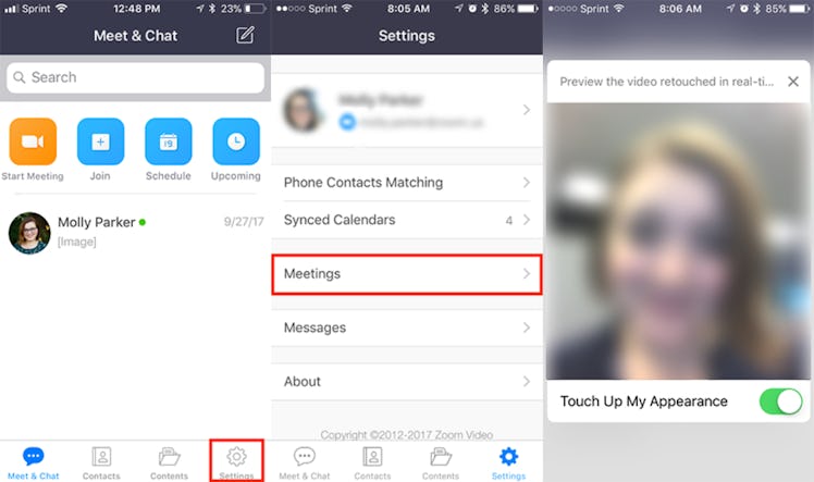       How to get Zoom's "Touch Up" feature for a smoother video call.