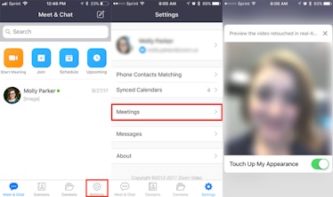       How to get Zoom's "Touch Up" feature for a smoother video call.