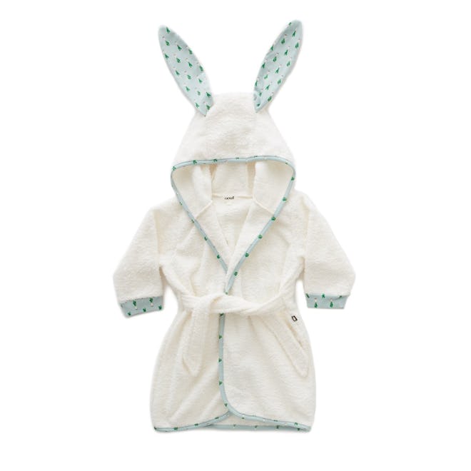 Oeuf Bunny With Leek Print Robe