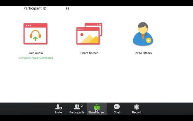 You can share your screen during Zoom meetings to provide a visual aid for other members. 