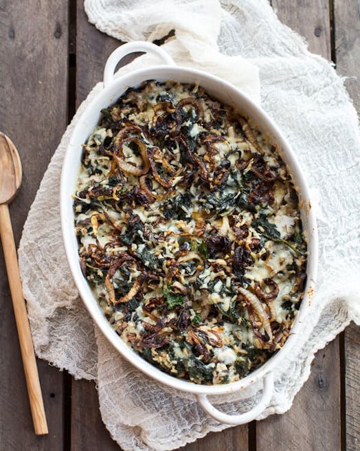 Half Baked Harvest's kale and wild rice casserole is a warm, comfort meal.