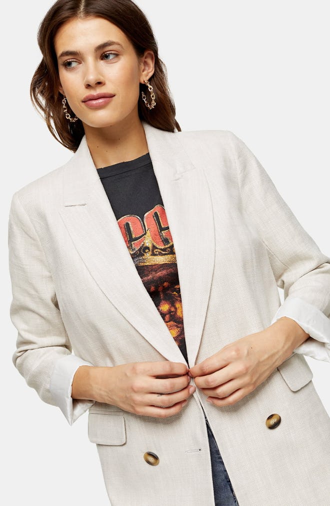 Topshop Saturday Double Breasted Blazer