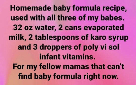 The Emergency Baby Formula Substitute
