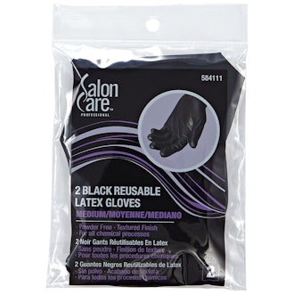 Reusable Black Medium Latex Gloves