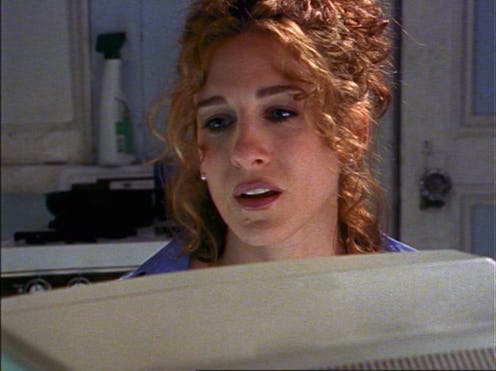 Carrie Bradshaw from Sex & The City working from home; this article details how to feel more connect...