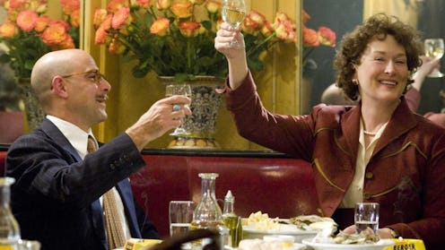 Meryl Streep and Stanley Tucci in a "Julie & Julia" movie scene
