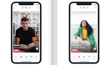 Tinder U's 'Still In Session' feature allows you to swipe on college students around the world.