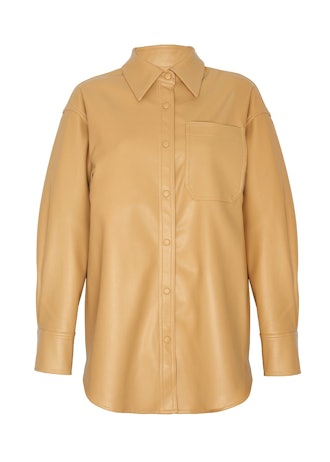 Honey Beige Leather Shirt