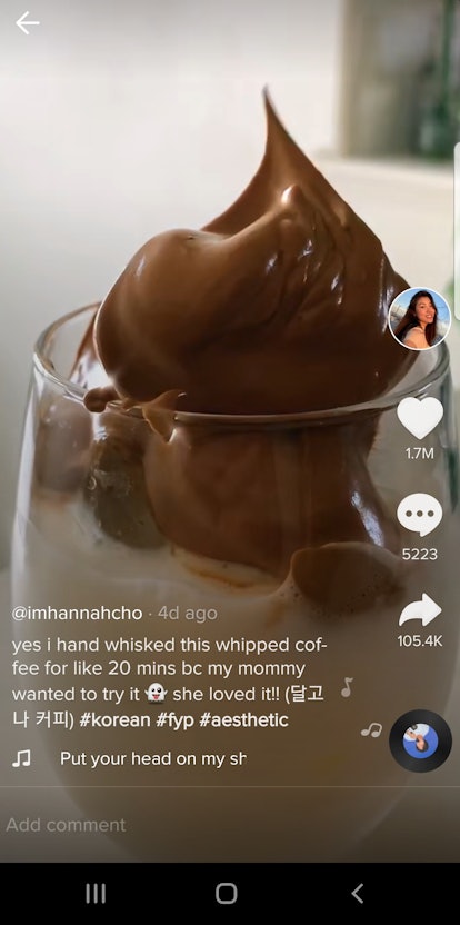 This whipped coffee recipe from TikTok looks so good, you'll want to try it.