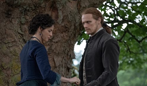 Caitriona Balfe as Claire and Sam Heughan as Jamie in Outlander