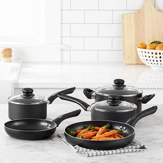 AmazonBasics Non-Stick Cookware Set (8-Piece)