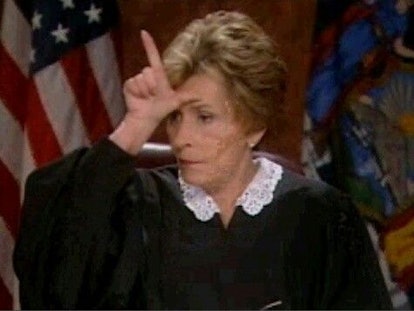 Judge Judy courtroom judging.