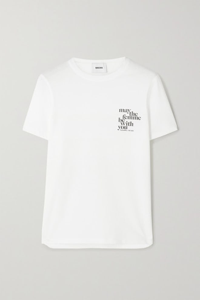Nanushka International Women’s Day Printed Organic Cotton-Jersey T-Shirt