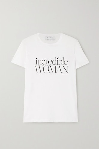 Ninety Percent International Women's Day Printed Cotton-Jersey T-shirt