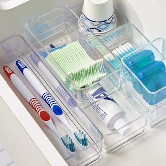 STORi Clear Plastic Drawer Organizers (Set Of 6)