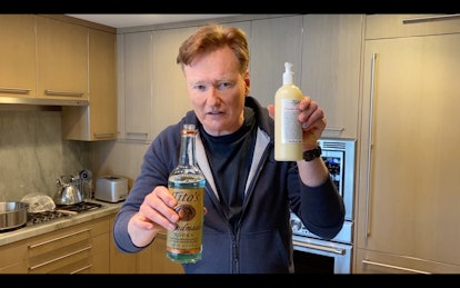 Conan O'Brien teaches fans how to, uh, make homemade hand sanitizer. (Please do not try this at home...