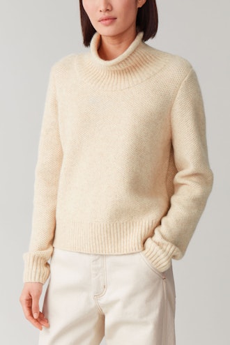 Moss-Stitched Alpaca-Yak Sweater