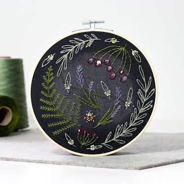 Black Wildwood Embroidery Kit
