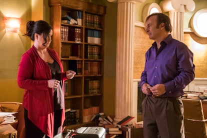 Tina Parker as Francesca and Bob Odenkirk as Jimmy McGill in Better Call Saul