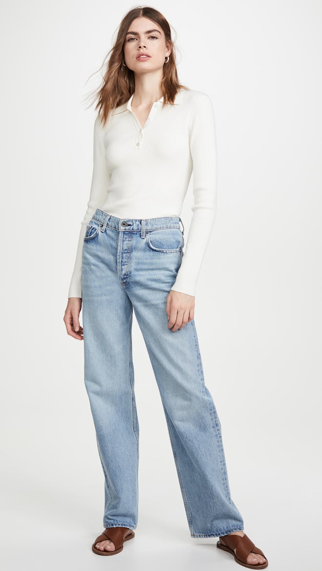 Slouchy Wide Leg Jeans 