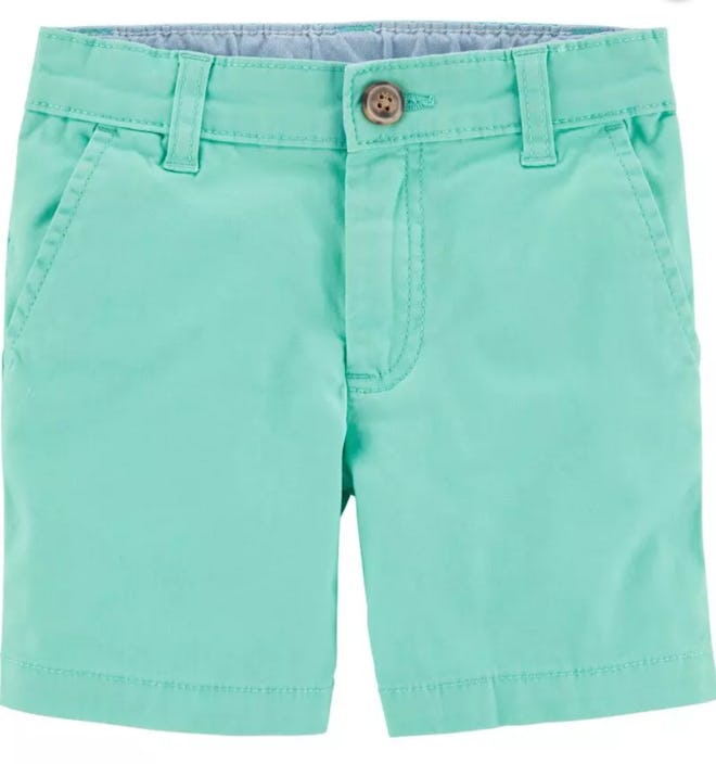 Flat-Front Cotton Shorts