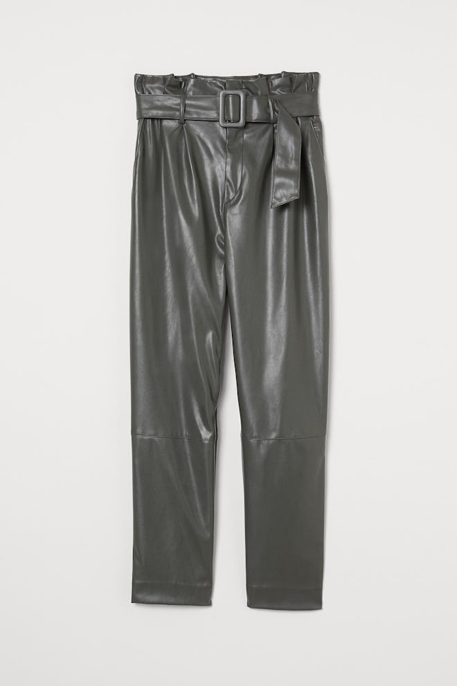 H&M Ankle-Length Pants with Belt 