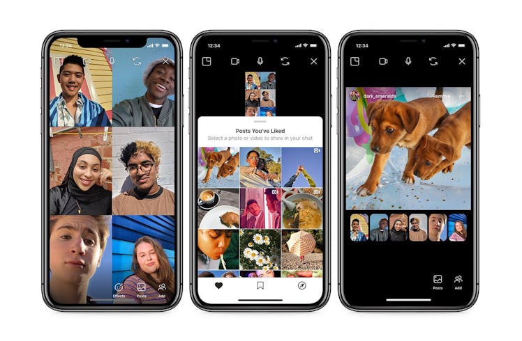 Instagram's new co-watching feature lets you access saved photos and videos during your call. 