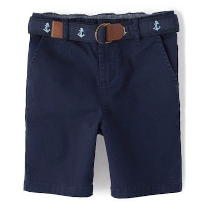  Boys Belted Chino Shorts - Spring Jubilee