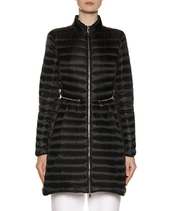 Agatelon Zip-Front Quilted Puffer Coat