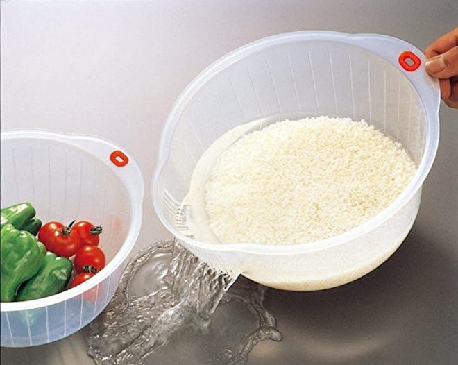 Inomata Japanese Rice Washing Bowl with Strainer