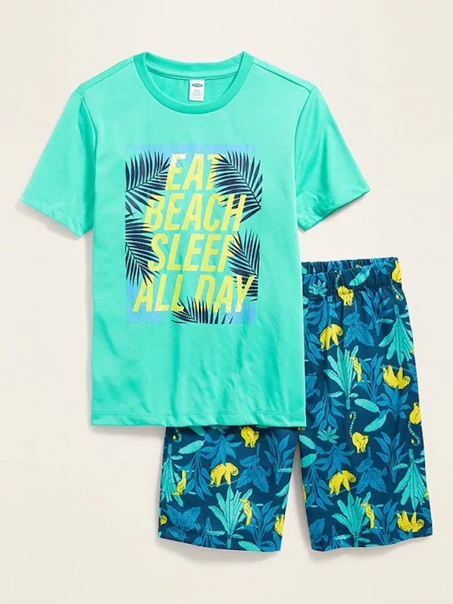 Graphic Pajama Short Set
