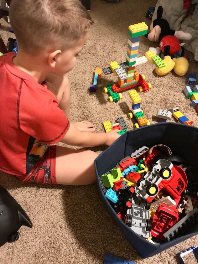 Building LEGOs can help kids entertain themselves during the coronavirus pandemic.