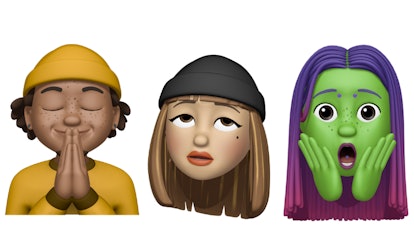 The new Memoji stickers in Apple's iOS 13.4 update include a party face with confetti. 