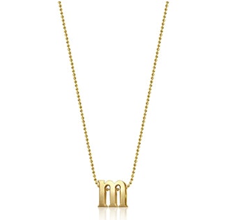 "Little Letters" 14k Yellow Gold Pendant Necklace