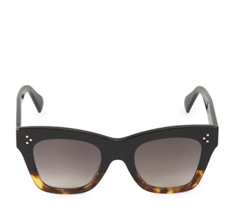 50 MM Square Cateye Sunglasses Tortoise