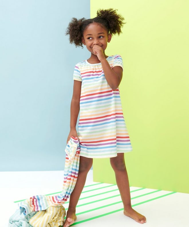 Short Sleeve Sunwashed Rainbow Nightgown