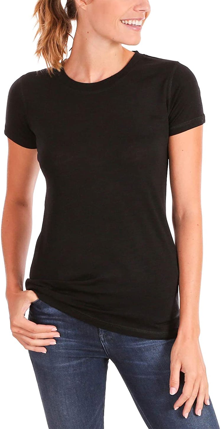 Woolly Clothing Co. Women's Merino Wool Flex Crew Neck Tee Shirt