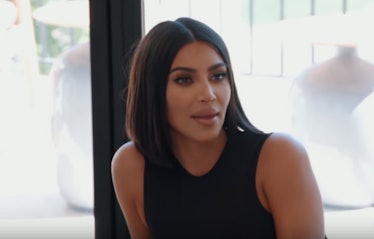 A screenshot from the video of Kim Kardashian questioning Kendall Jenner's work ethic.