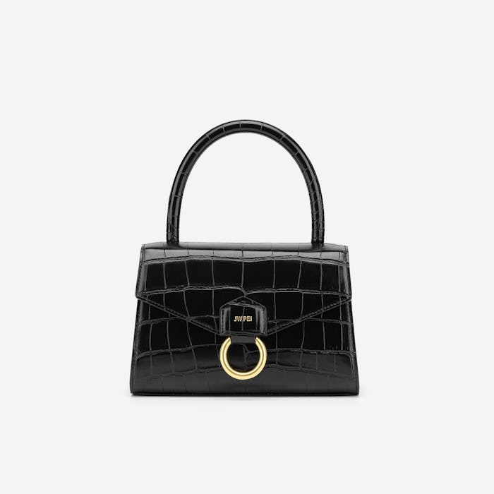 Stella Top Handle Bag - Black Croc
